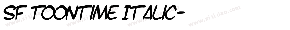 SF Toontime Italic字体转换